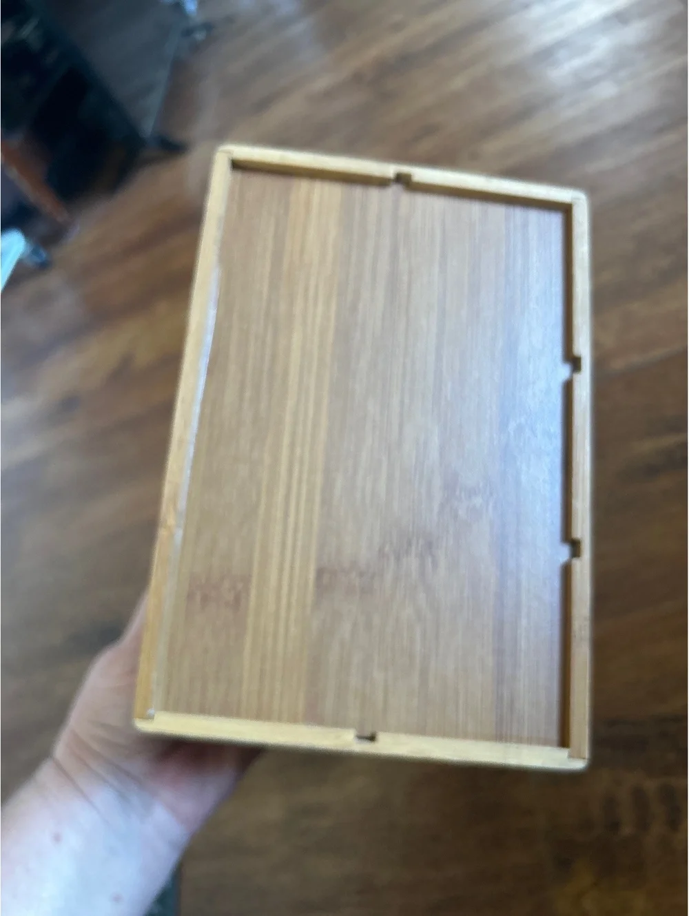 Wooden Bamboo Caddy Organizer with Handle and Dividers